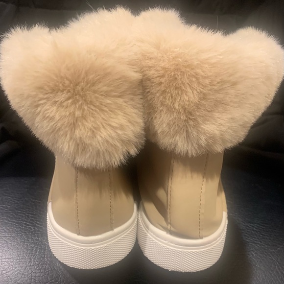 New Warm Faux Fur Trim Women's Casual Lace Up Flat Snow Ankle Boots Shoes Size 9 - Picture 2 of 11